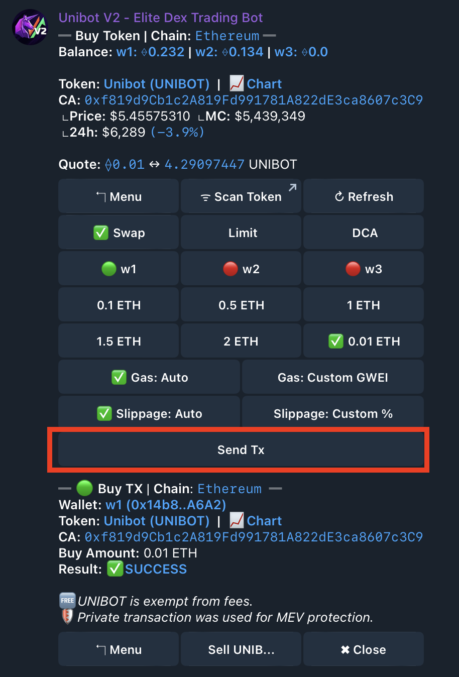 📈 Buy Tokens | Unibot Tutorial