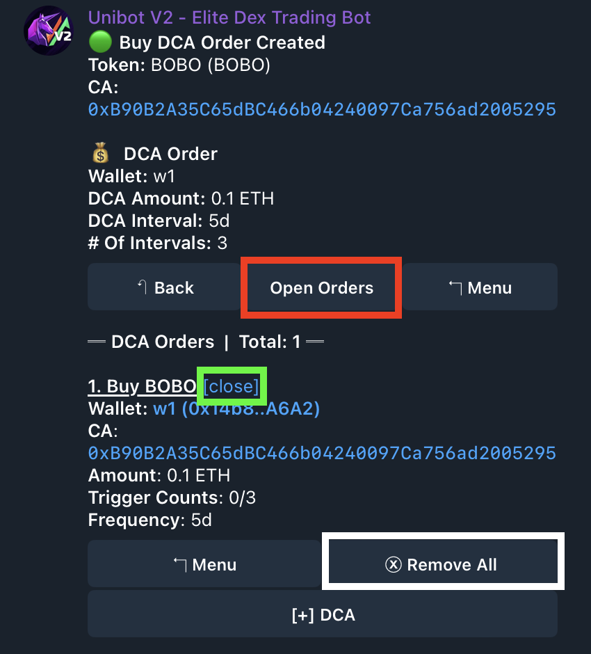 💲 DCA | Unibot Tutorial